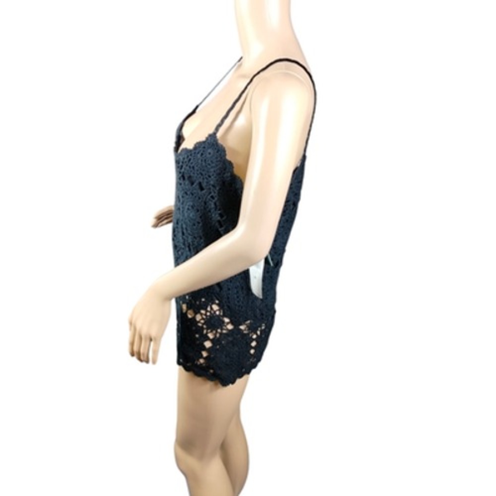 Lauren Ralph‎ Lauren Sweater Womens Medium Crochet Silk Blend Hand Knit Pullover - Picture 4 of 14